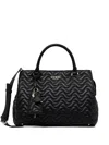 Guess Usa Logo-lettering Satchel Bag In Black