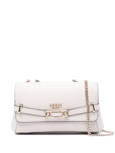 Guess Usa Logo-lettering Shoulder Bag In Neutrals