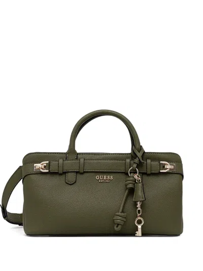 Guess Usa Logo-lettering Tote Bag In Green