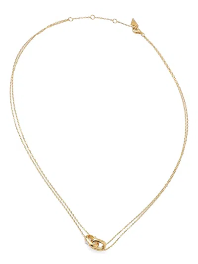 Guess Usa Logo Necklace In Gold