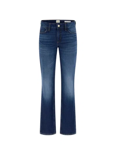Guess Usa Logo Patch Jeans In Blue