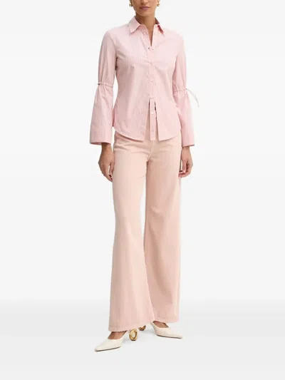 Guess Usa Logo-patch Jeans In Pink