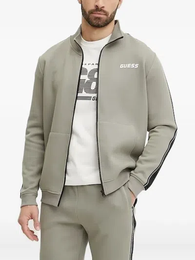 Guess Usa Logo-patch Sweatshirt In Gray