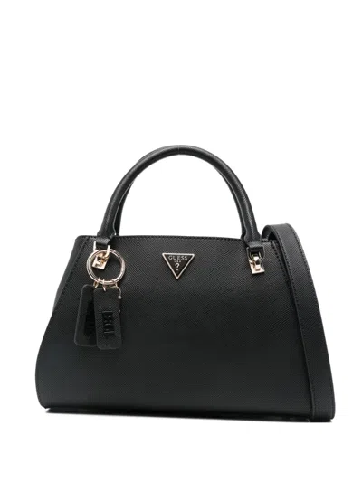 Guess Usa Logo-patch Tote Bag In Black