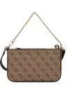 Guess Usa Logo-plaque Chain-strap Shoulder Bag In Neutral