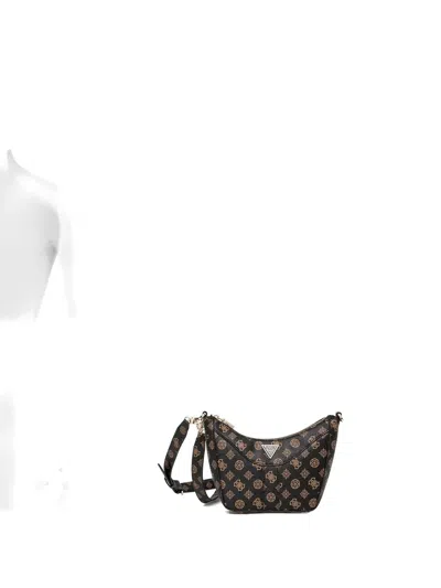Guess Usa Logo-plaque Cross Body Bag In Black