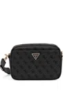 Guess Usa Logo-plaque Cross Body Bag In Black