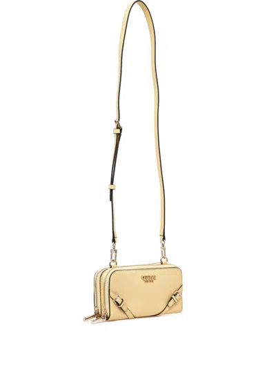 Guess Usa Logo-plaque Cross-body Bag In Yellow