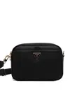 Guess Usa Logo-plaque Crossbody Bag In Black