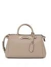 Guess Usa Logo-plaque Crossbody Bag In Neutral