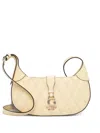 Guess Usa Logo-plaque Crossbody Bag In Yellow