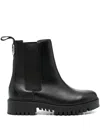 Guess Usa Logo-plaque Elastic-sided Chelsea Boots In Black