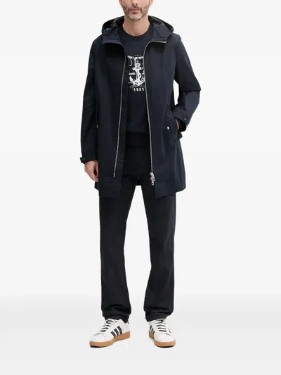 Guess Usa Logo-plaque Jeans In Black