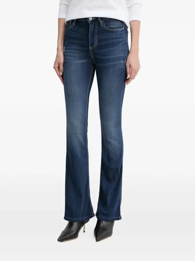 Guess Usa Logo-plaque Jeans In Blue