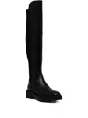 Guess Usa Logo-plaque Knee-high Boots In Black