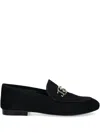Guess Usa Logo-plaque Loafers In Black