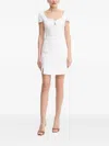Guess Usa Logo-plaque Mini Dress In White