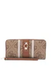 Guess Usa Logo-plaque Panelled Wallet In Neutral