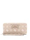 Guess Usa Logo-plaque Printed Wallet In Neutral