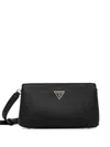 Guess Usa Logo Plaque Satchel In Black