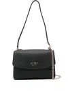 Guess Usa Logo-plaque Shoulder Bag In Black