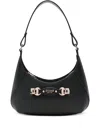 Guess Usa Logo-plaque Shoulder Bag In Black
