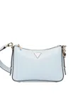 Guess Usa Logo-plaque Shoulder Bag In Blue