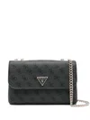 Guess Usa Logo-plaque Shoulder Bag In Grey
