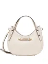 Guess Usa Logo-plaque Shoulder Bag In White