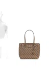 Guess Usa Logo-plaque Top-handle Tote Bag In Neutral