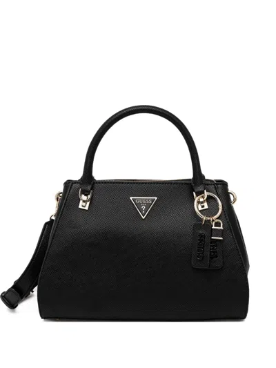 Guess Usa Logo-plaque Tote Bag In Black