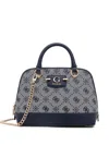 Guess Usa Logo-plaque Tote Bag In Blue