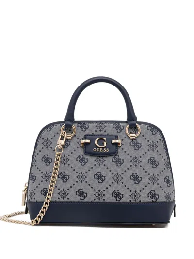 Guess Usa Logo-plaque Tote Bag In Blue