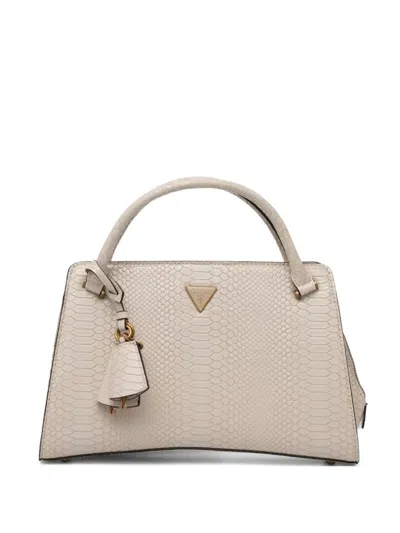 Guess Usa Logo-plaque Tote Bag In Neutrals