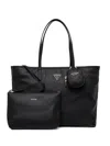 Guess Usa Logo-plaque Tote Bag In Schwarz