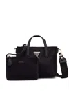 GUESS USA LOGO-PLAQUE TWO-WAY HANDBAG