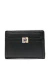 Guess Usa Logo-plaque Wallet In Black