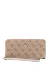 Guess Usa Logo-plaque Wallet In Neutrals