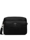 Guess Usa Logo-plaque Zip-fastening Belt Bag In Black