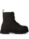 Guess Usa Logo-print Boots In Black