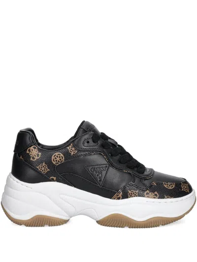Guess Usa Logo-print Chunky Low-top Senakers In Black