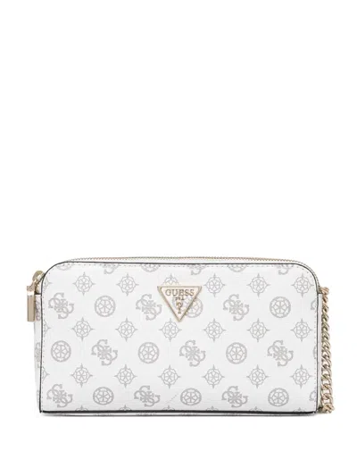Guess Usa Logo-print Crossbody Bag In White