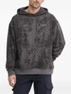 Guess Usa Logo-print Hoodie In Gray