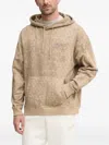 Guess Usa Logo-print Hoodie In Neutral