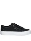 Guess Usa Logo-print Lace-up Sneakers In Black