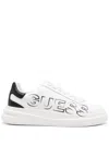 Guess Usa Logo-print Sneakers In 白色