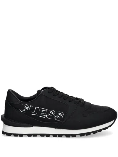 Guess Usa Logo-print Sneakers In Black
