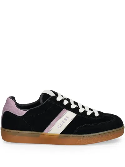 Guess Usa Logo-print Sneakers In Black