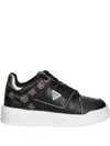 Guess Usa Logo-print Sneakers In Black