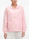 Guess Usa Logo-print Zip-up Jacket In Pink
